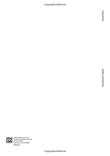 Three Sonatas, Op. 137 (Kalmus Edition),Used