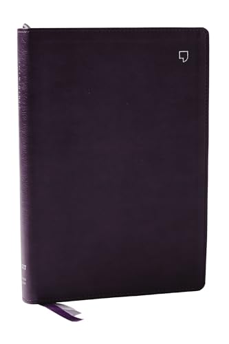 Net Bible, Large Print Thinline With Cross References, Purple Leathersoft, Comfort Print (Thumb Indexed)