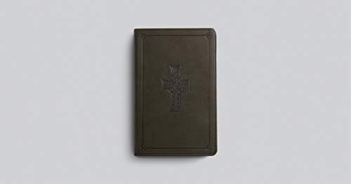 ESV Large Print Value Thinline Bible (TruTone, Olive, Celtic Cross Design),Used