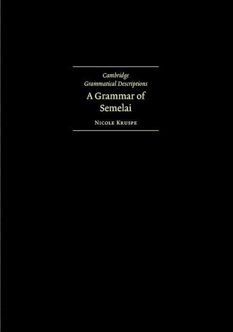 A Grammar of Semelai (Cambridge Grammatical Descriptions),Used