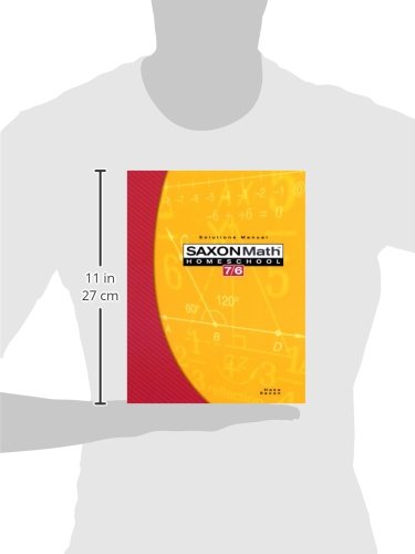 Saxon Math 7/6, Homeschool Edition: Solutions Manual,Used