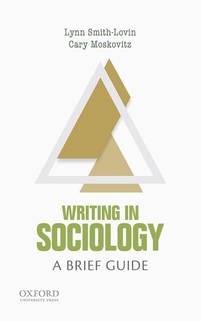 Writing in Sociology: A Brief Guide (Short Guides to Writing in the Disciplines),Used
