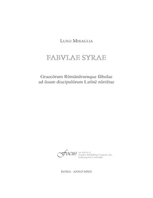 Fabulae Syrae (Lingua Latina) (Latin Edition)