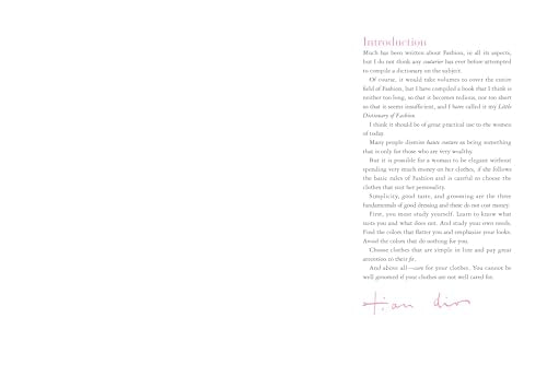 The Little Dictionary of Fashion: A Guide to Dress Sense for Every Woman,New