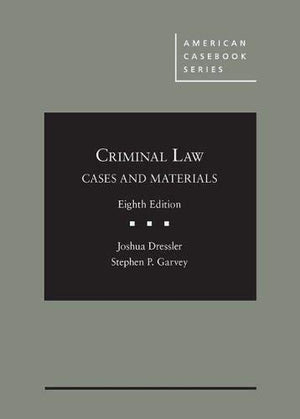 Cases And Materials On Criminal Law (American Casebook Series)-used