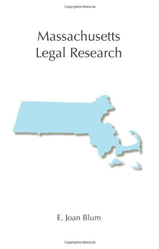 Massachusetts Legal Research (Legal Research Series),Used