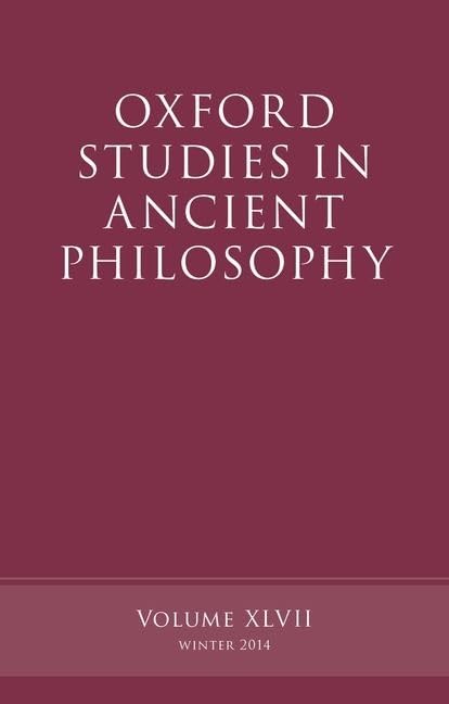 Oxford Studies in Ancient Philosophy, Volume 47,Used