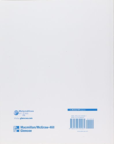 Algebra 1, Spanish Study Guide and Intervention Workbook (MERRILL ALGEBRA 1) (Spanish Edition),Used
