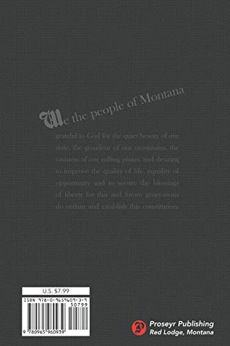The Constitution of the State of Montana (Us Constitution),Used