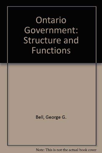 Ontario Government: Structure and Functions,Used