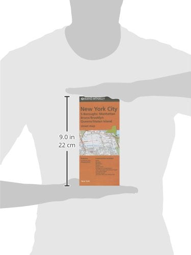 Rand Mcnally, New York City 5Boroughs: Manhattan, Bronx/Brooklyn, Queens/Staten Island Street Map,New