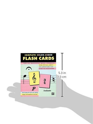Complete Color Coded Flash Cards for All Beginning Music Students,New