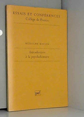 Introduction a la psychohistoire (Essais et conferences) (French Edition),Used