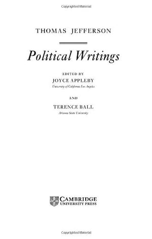 Jefferson: Political Writings (Cambridge Texts in the History of Political Thought),Used