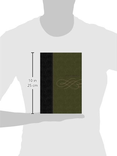 Holy Bible: King James Version, Black/ Green, Leathersoft, Study,Used