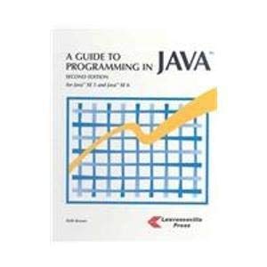 A Guide to Programming in Java,Used
