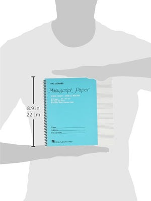 Wide Staff Wirebound Manuscript Paper (Aqua Cover),Used