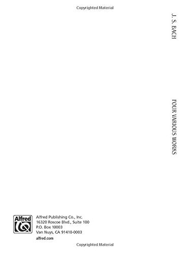 Four Various Works For Piano Solo: Fifteen Twopart Inventions, Fifteen Threepart Inventions, Italian Concerto, Six French Suit,Used