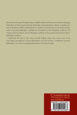 Kant's Moral and Legal Philosophy (The German Philosophical Tradition),Used