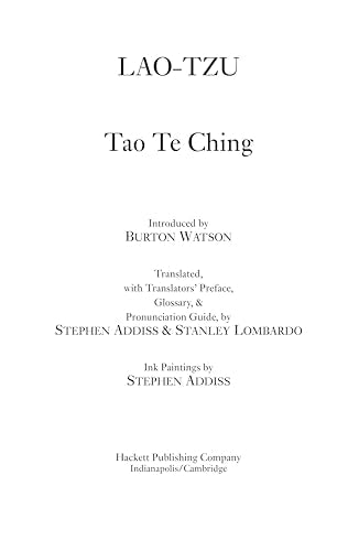 Tao Te Ching (Hackett Classics),New