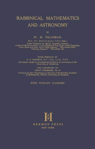 Rabbinical Mathematics And Astronomy (Judaic Studies Library ; No. Shp4),New