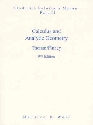 Calculus and Analytic Geometry  Student's Solutions Manual, Part 2,New