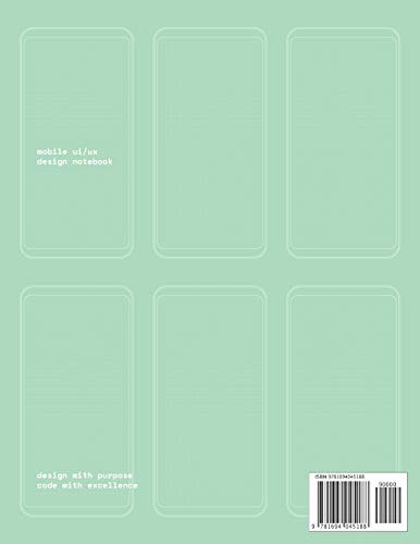 Mobile UI/UX Design Notebook: (Seafoam Green) User Interface & User Experience Design Sketchbook for App Designers and Developer,Used
