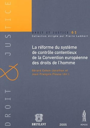 LA RFORME DU SYSTME DE CONTRLE: CONTENTIEUX DE LA CONVENTION EUROPENNE DES DROITS DE L'HOMME.,Used