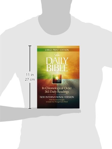 The Daily Bible: With Devotional Insights to Guide You Through God's Word, New International Version, Large Print Edition,New
