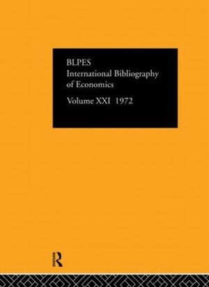 IBSS: Economics: 1972 Volume 21,Used
