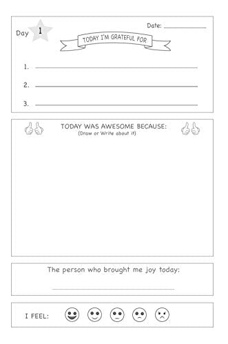 Gratitude Journal for Kids: A 90 Day gratitude journal with daily writing prompts to help kids practice gratitude and mindfulnes,Used