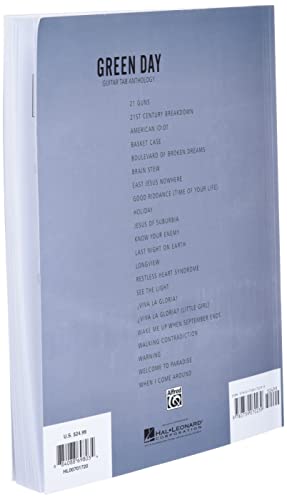 Green Day  Guitar Tab Songbook  22 Greatest Hits For Guitar  Includes American Idiot, Basket Case, Boulevard Of Broken Dreams,
