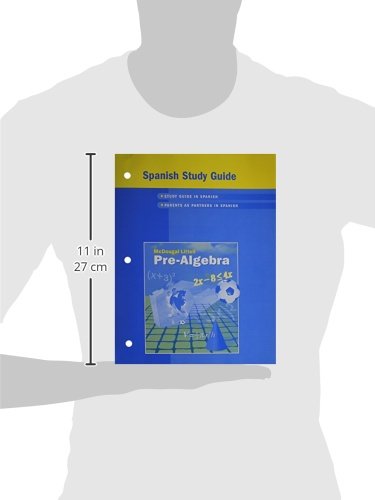 McDougal Littell PreAlgebra: Spanish Study Guide (Spanish Edition),Used