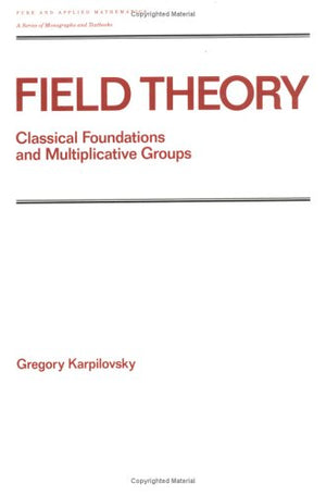 Field Theory: Classical Foundations And Multiplicative Groups (Chapman & Hall/Crc Pure And Applied Mathematics),Used