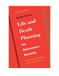 Life & Death Planning for Retirement Benefits,New