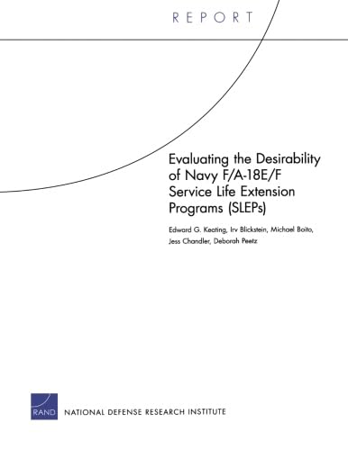 Evaluating the Desirability of Navy F/A18E/F Service Life Extension Programs (SLEPs) (Rand Report),Used