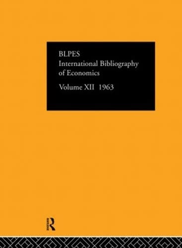 Intl Biblio Econom 1963 Vol 12 (Ibss Economics),Used
