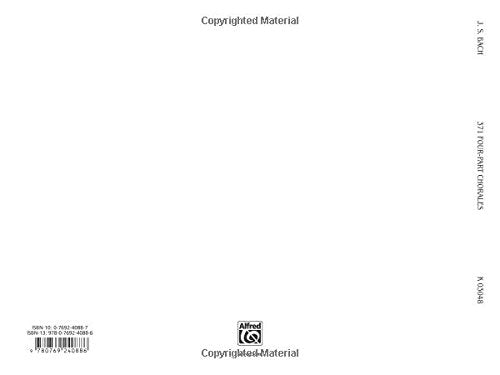 371 FourPart Chorales, Vol 2: Nos. 199371 (For Organ or Piano), Comb Bound Book (Kalmus Edition),Used