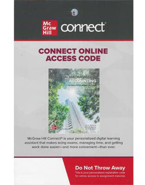 Connect Access Code Card for Financial and Managerial Accounting, 20th edition