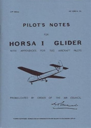 Pilot'S Notes For Horsa I Glider,New