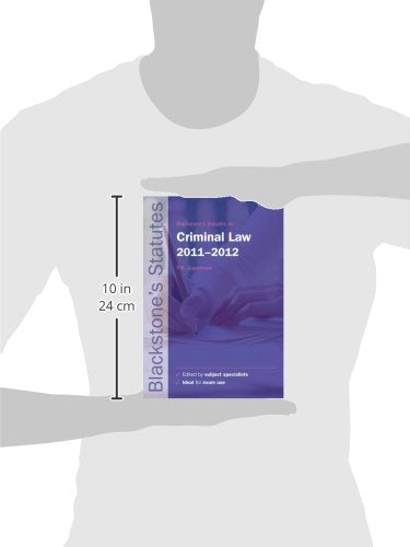 Blackstone's Statutes on Criminal Law 20112012 (Blackstone's Statute Series),Used