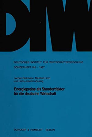 Energiepreise ALS Standortfaktor Fur Die Deutsche Wirtschaft (Schriften Zum Steuerrecht,) (German Edition),Used