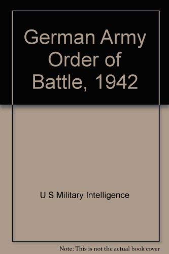 German Army Order Of Battle, 1942,New