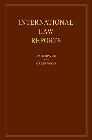 International Law Reports (International Law Reports, Series Number 145) (Volume 145),Used