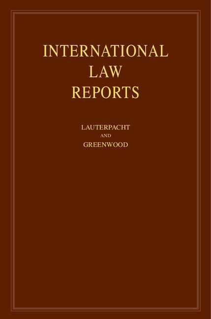 International Law Reports (International Law Reports, Series Number 145) (Volume 145),Used