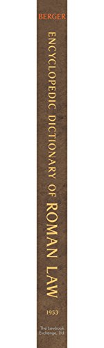 Encyclopedic Dictionary of Roman Law,Used