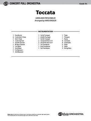 Toccata: Full Orchestra Concert Level (Concert Full Orchestra),Used