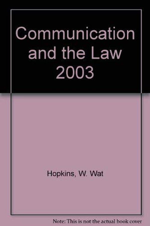 Communication and the Law 2003,Used