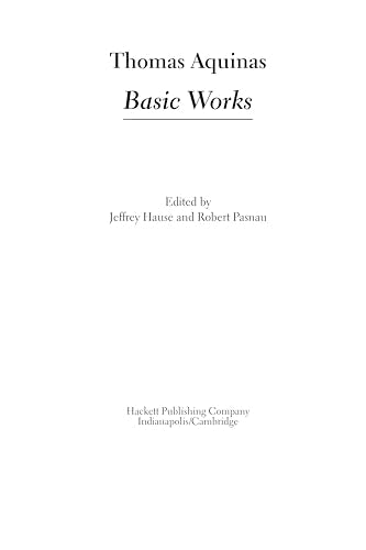 Aquinas: Basic Works (The Hackett Aquinas)