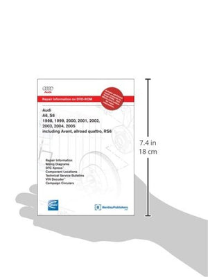 Audi A6, S6 1998, 1999, 2000, 2001, 2002, 2003, 2004, 2005 including Avant, allroad quattro, RS6 Repair Manual on DVDROM (Windo,Used